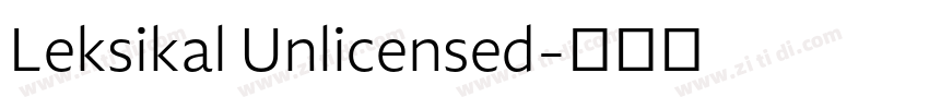 Leksikal Unlicensed字体转换